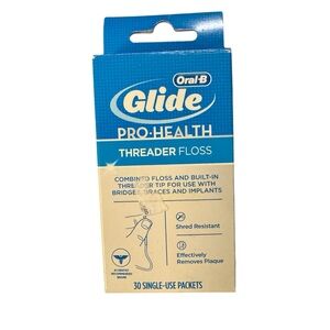 2 x Oral-B Glide Pro-Health Threader Floss 30 Single-Use Packets Each